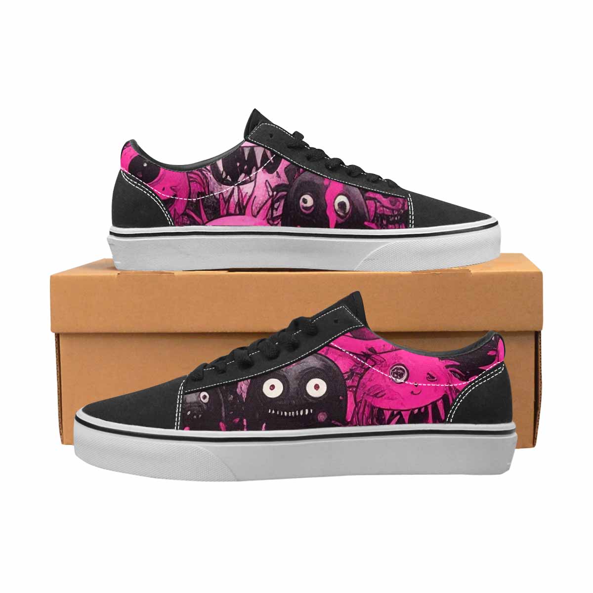 WOMEN'S Monsters (general) Lace-Up Canvas Dark Academia Sneakers