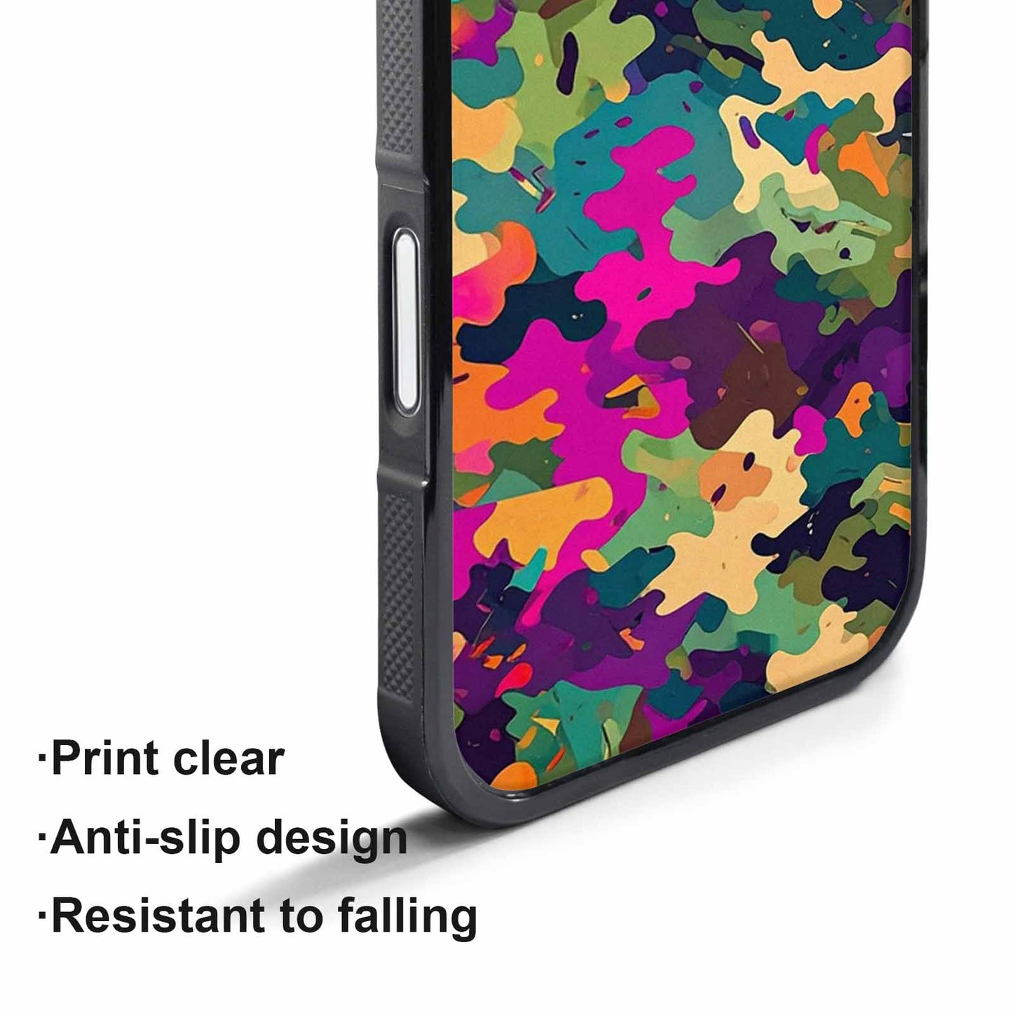 iPhone 17 Pro Case — Small Military Camouflage Blotch Pattern Camo, Custom Made Phone Cover