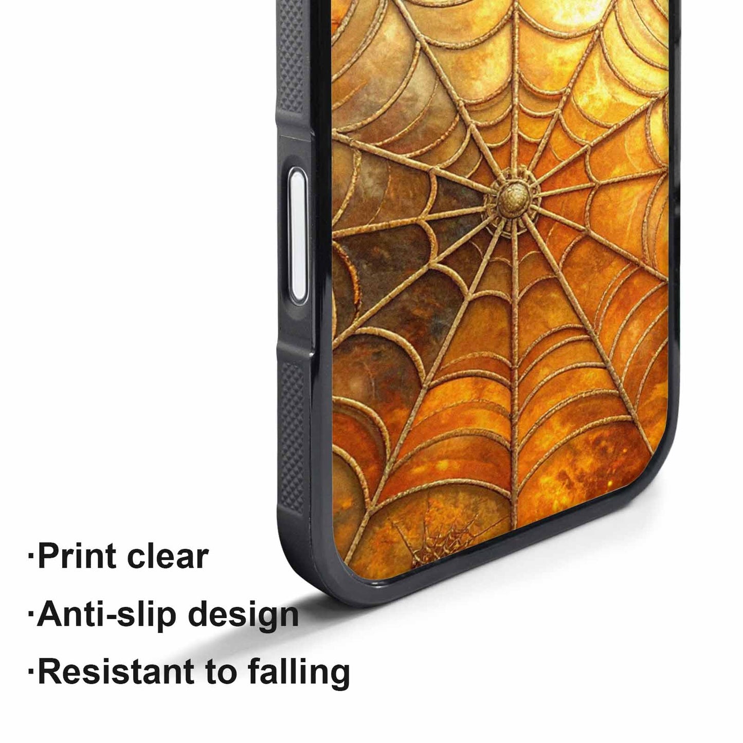 iPhone 17 Air Case — Foil Thanksgiving Spider Web Original Art, Original Design Phone Case