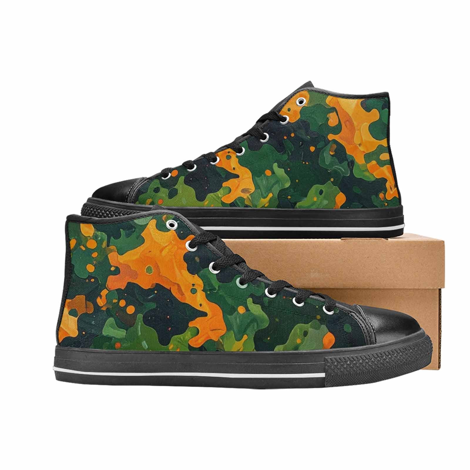 MEN'S Military Camouflage Blotch High Top Canvas Y2K Custom Sneakers
