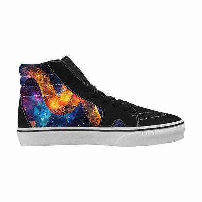 WOMEN'S Galaxy Snake Print High Top Canvas Dark Academia Shoes