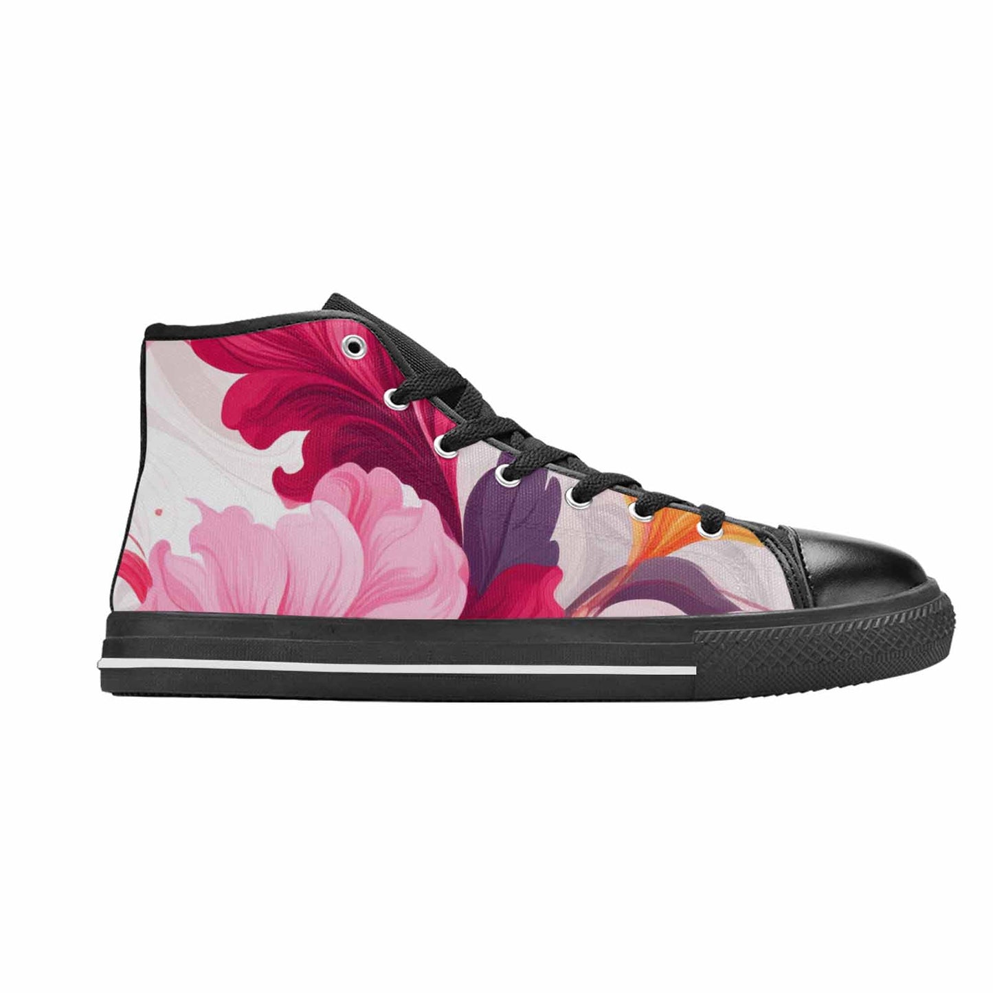 MEN'S Marble Floral High Top Canvas Y2K Custom Sneakers