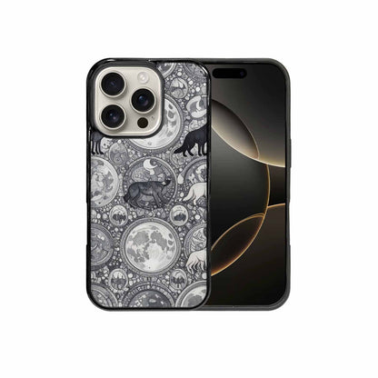 iPhone 16 Pro Case — Wolves Everywhere Collage Overlap Small Wolf, Custom Phone Case
