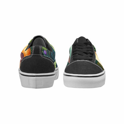 WOMEN'S Mushrooms  Botanical Mushrooms Lace-Up Canvas Melting Art Sneakers