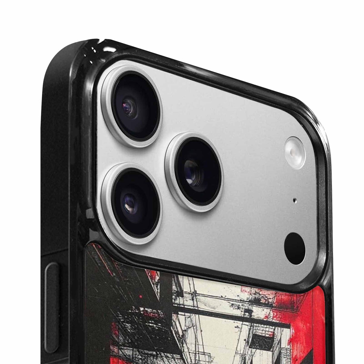 iPhone 17 Pro Max Case — Black &amp; Red Ink Galaxy Space, Custom Print Case Cover