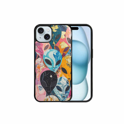iPhone 15 Plus Case — Aliens Marblealiens Pattern Doe, Custom Print Case Cover