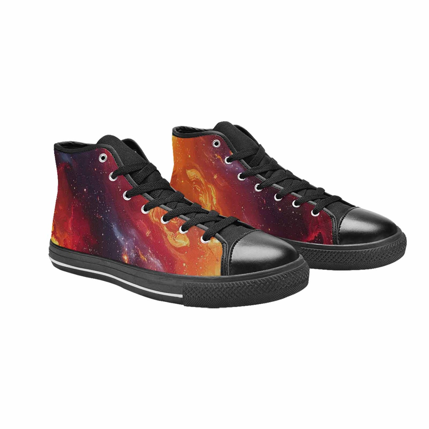 WOMEN'S Galaxy Art - High Top Canvas Wallpaper Art Shoes