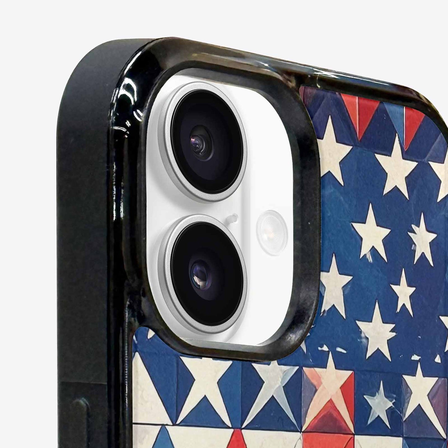 iPhone 16 Plus Case — Small American Flag Stars And Stripes, Personalized Phone Case