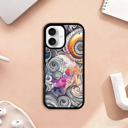 iPhone 17 Case — Tie Dye Swirls (black Tie Dye, Original Design Phone Case