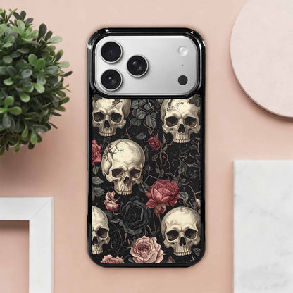 iPhone 17 Pro Max Case — Skulls Roses And Skulls Gothic Skulls, Custom Designed Case Cover