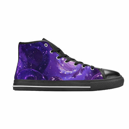 MEN'S Galaxy Snake Print High Top Canvas Vivid Sneakers