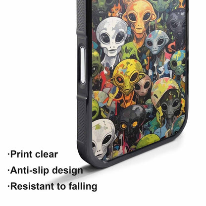 iPhone 17 Pro Case — Aliens Camo Aliens Pattern Hundreds Alien, Custom Phone Case