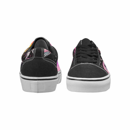 WOMEN'S Rainbow Drip Mushrooms Lace-Up Canvas Wallpaper Art Sneakers