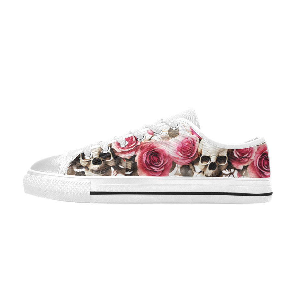 MEN'S Skulls Roses Deluxe 14 Canvas Vibrant Chaos Shoes