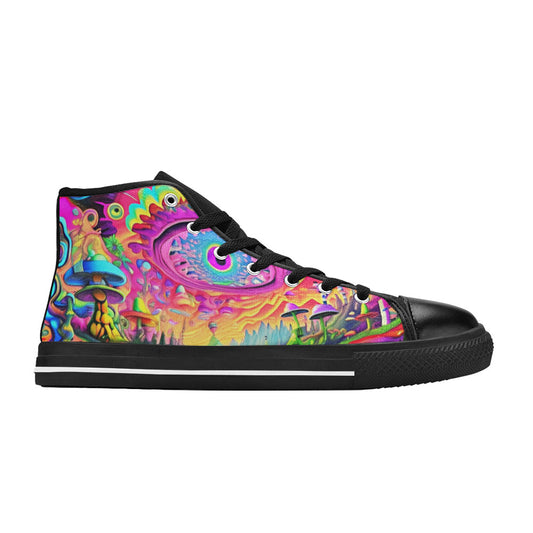 MEN'S Trippy Acid World Art High Top Canvas Y2K Custom Shoes