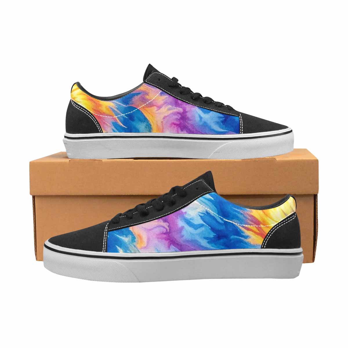 WOMEN'S Tie Dye Swirl Canvas Lace-Up Aesthetic Shoes