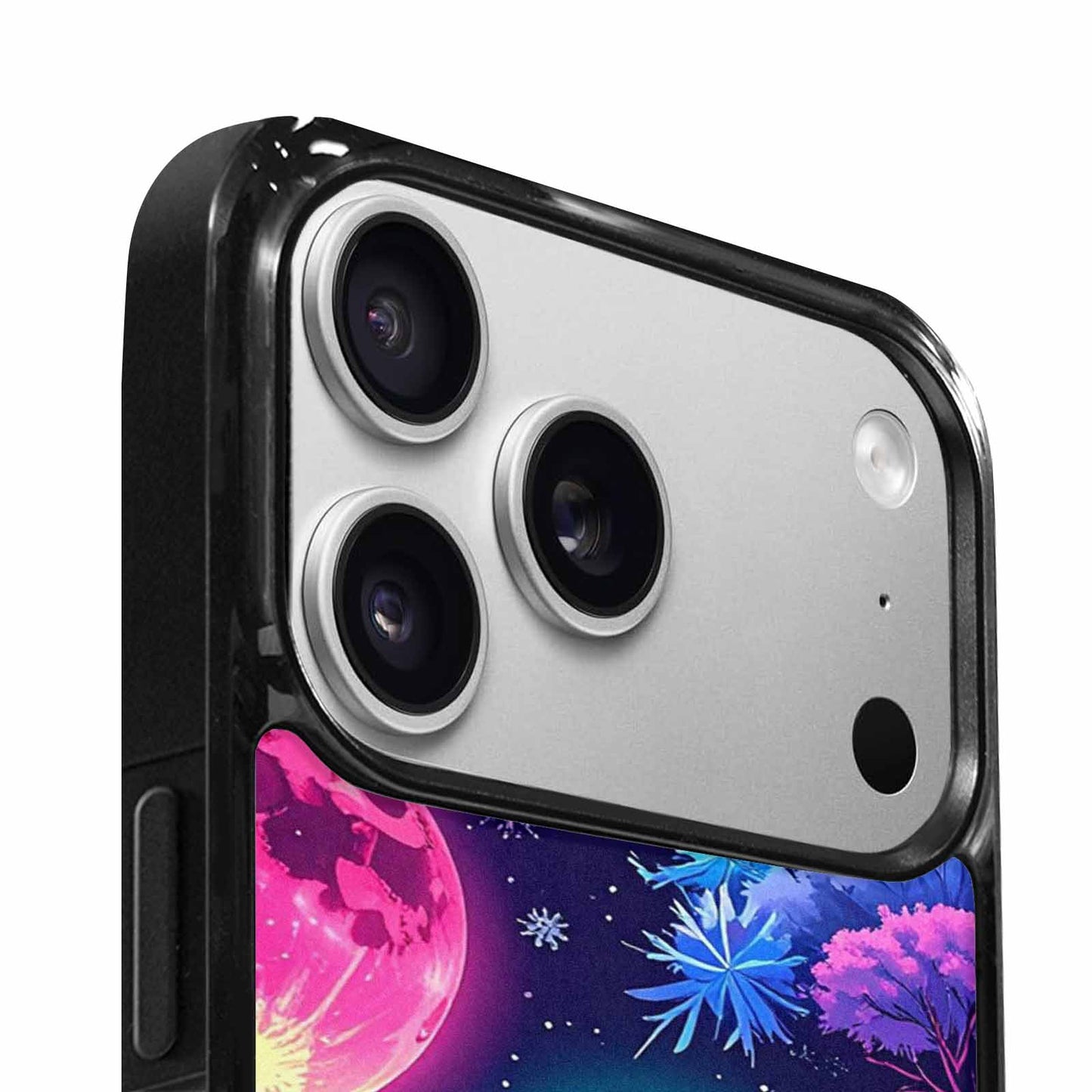 iPhone 17 Pro Max Case — Neon Winter Moon Cartoon Cute, Custom Made Phone Cover