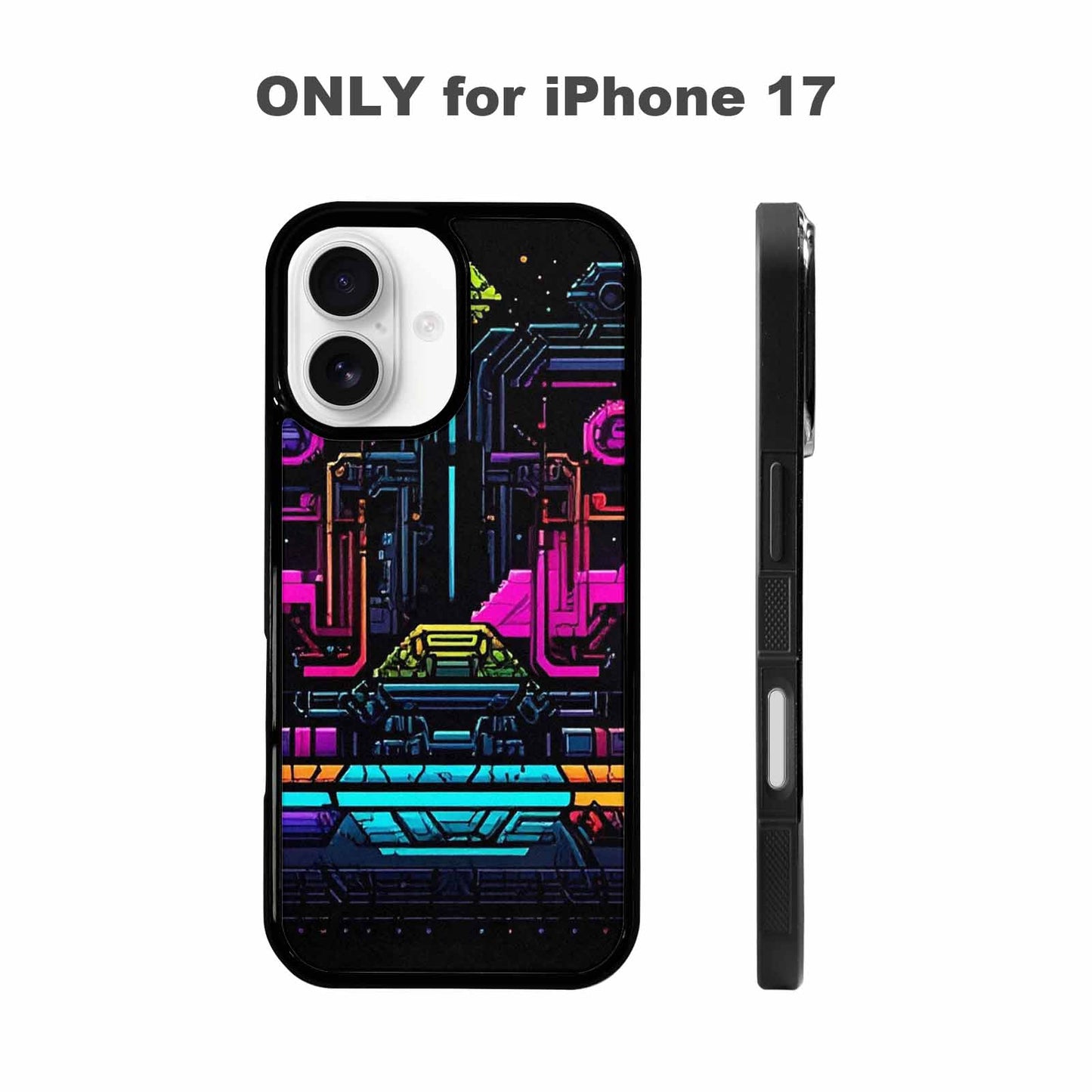 iPhone 17 Case — Retro Pixel Art Pattern, Retro Vintage, Custom Print Case Cover