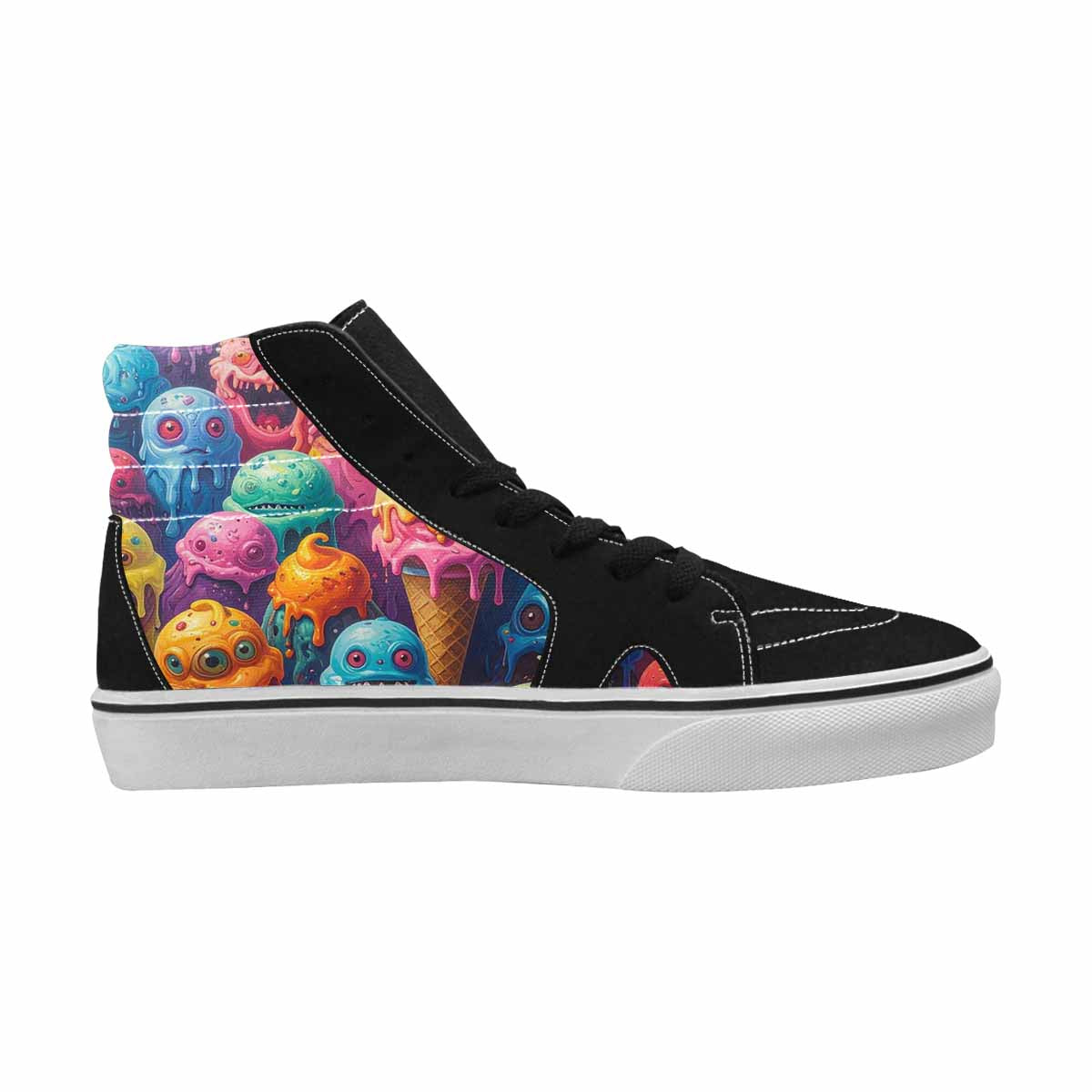 MEN'S Melting Ice Cream Monster High Top Canvas Dreamcore Shoes
