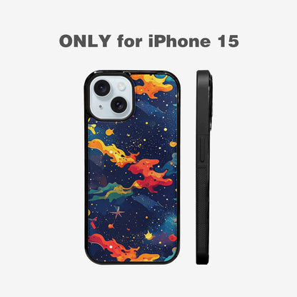 iPhone 15 Case — Cosmic Camo Harmony, Custom Print Case Cover