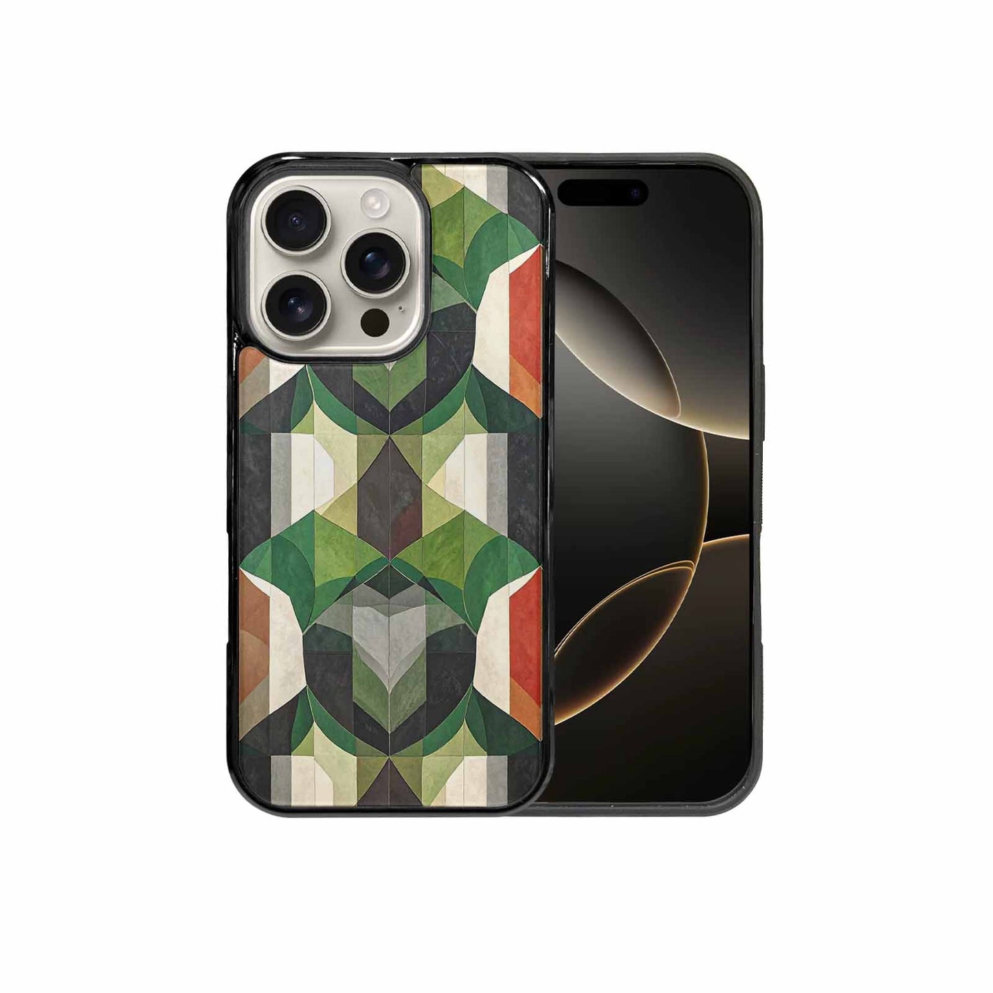 iPhone 16 Pro Case — Aromantic Flag Color Theme Small Rainbow, Custom Phone Case