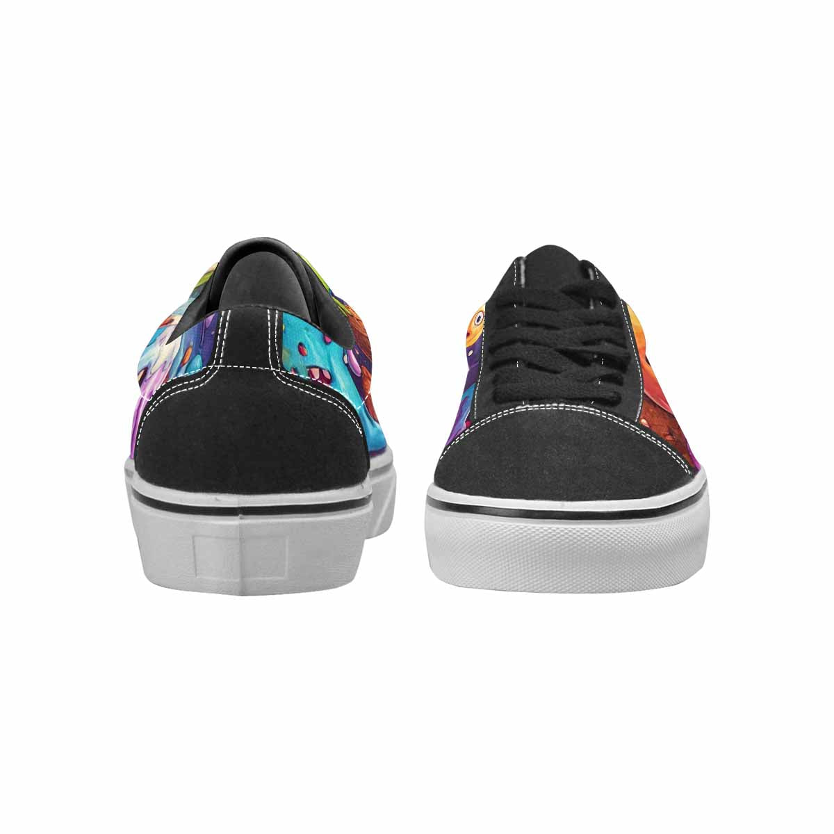 WOMEN'S Melting Ice Cream Monster Lace-Up Canvas Dreamcore Custom Shoes