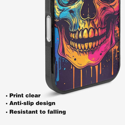 iPhone 16 Plus Case — Skulls Splatter Comic, Personalized Phone Case