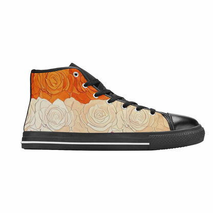 MEN'S Lesbian Flag Color High Top Canvas Dark Academia Sneakers