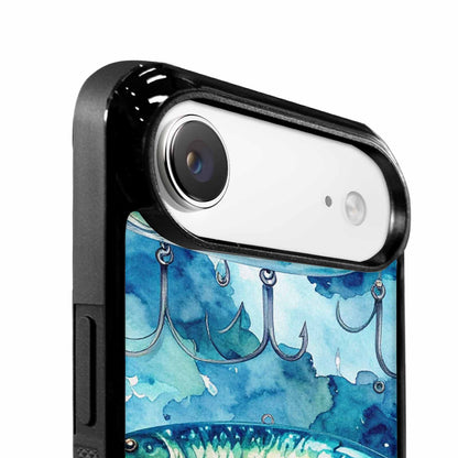 iPhone 17 Air Case — Fishing Lure And Hook Pattern Watercolor, Original Design Phone Case