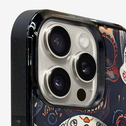 iPhone 15 Pro Max Case — Skull Waves, Customized Protective Case