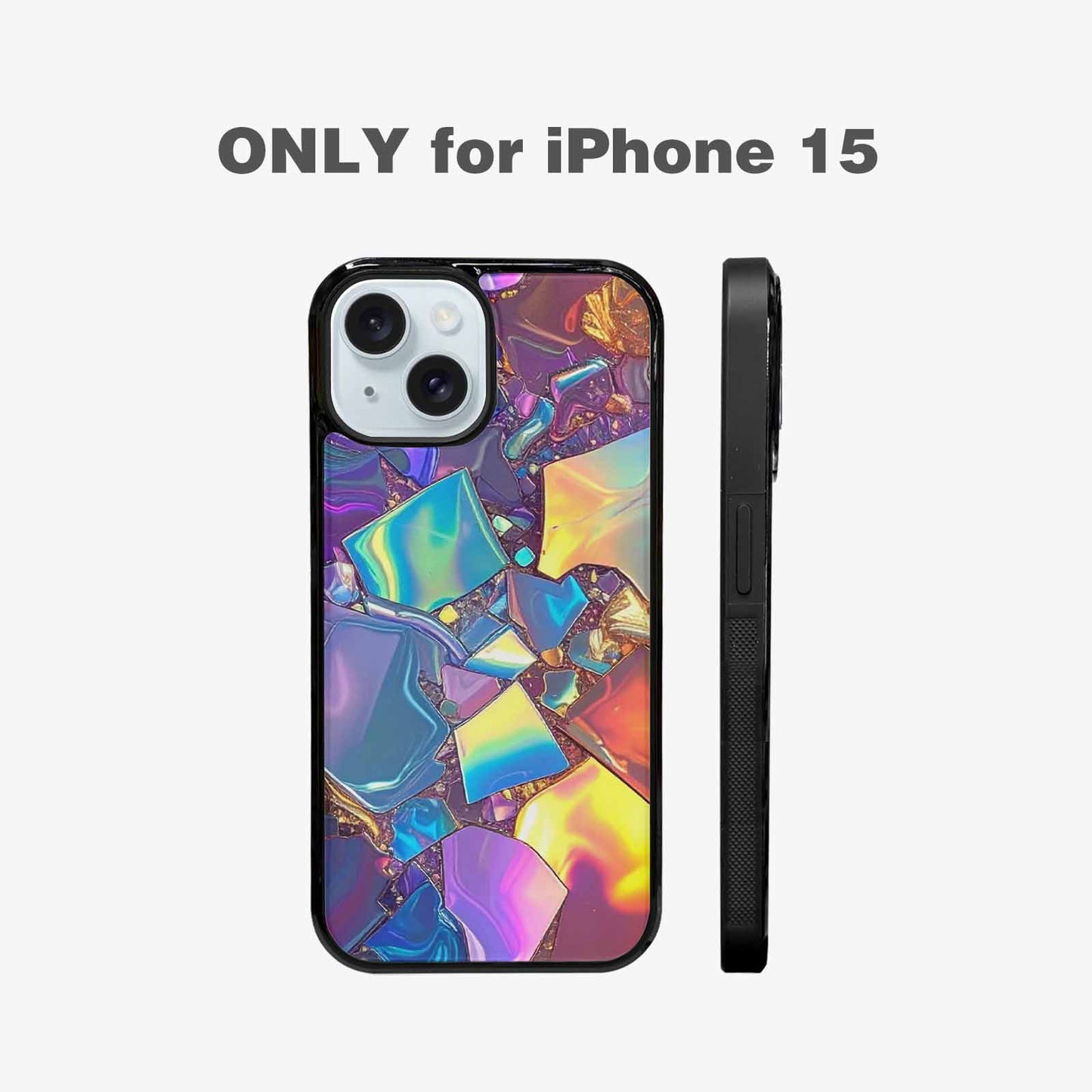 iPhone 15 Case — Holographic Iridescent Shimmer Pattern Hundreds Of, Unique Phone Case Design