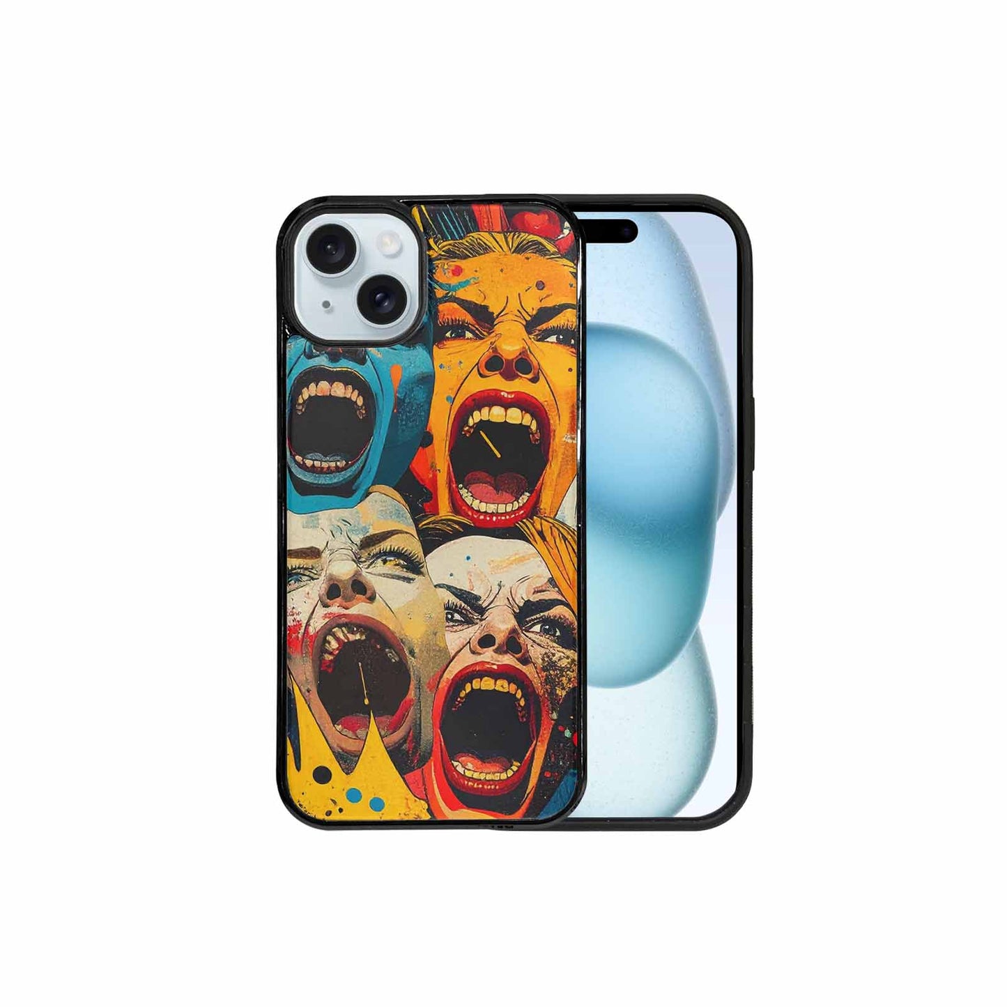 iPhone 15 Plus Case — Comic Book Scream Comic Book Scream, Unique Phone Case Design