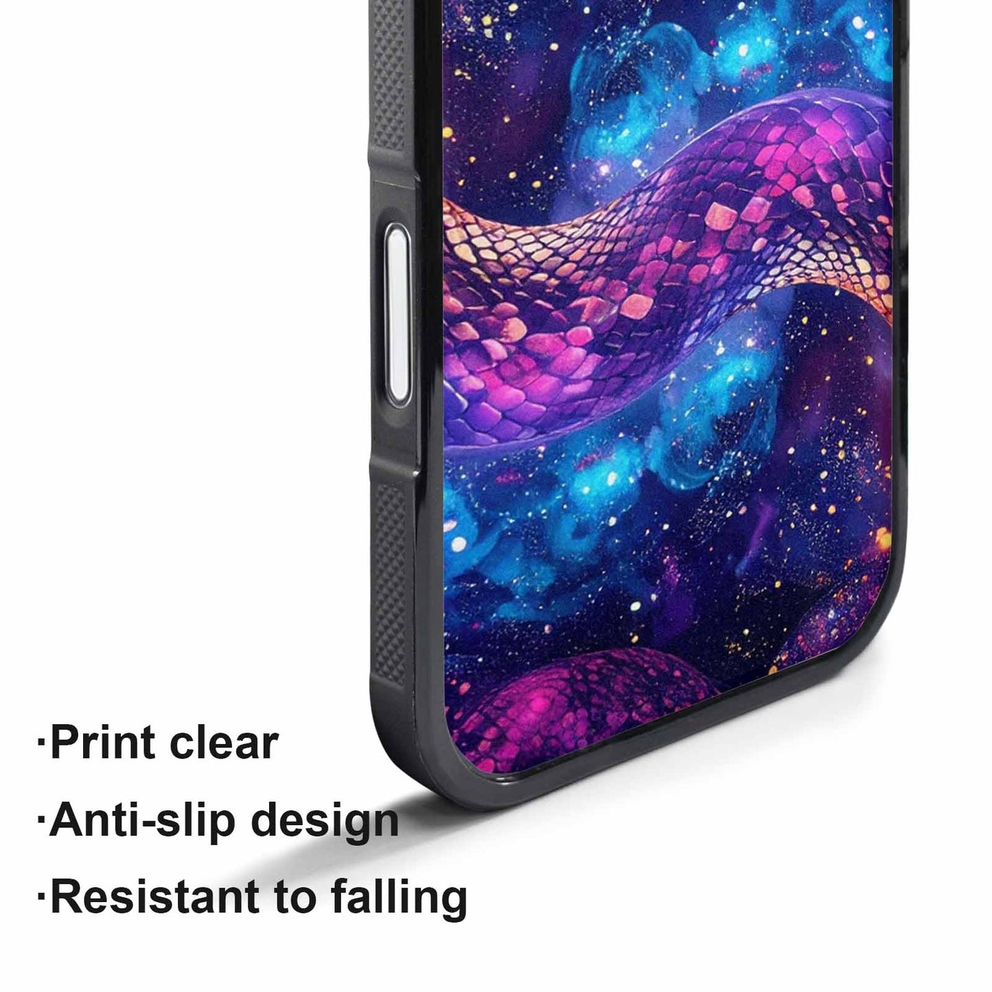 iPhone 17 Air Case — Snake Print Galaxy Seamless Pattern Animal, Custom Printed Phone Case