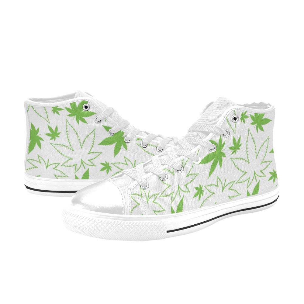 MEN'S Cc Weed 420 Art High Top Canvas Surreal Custom Shoes
