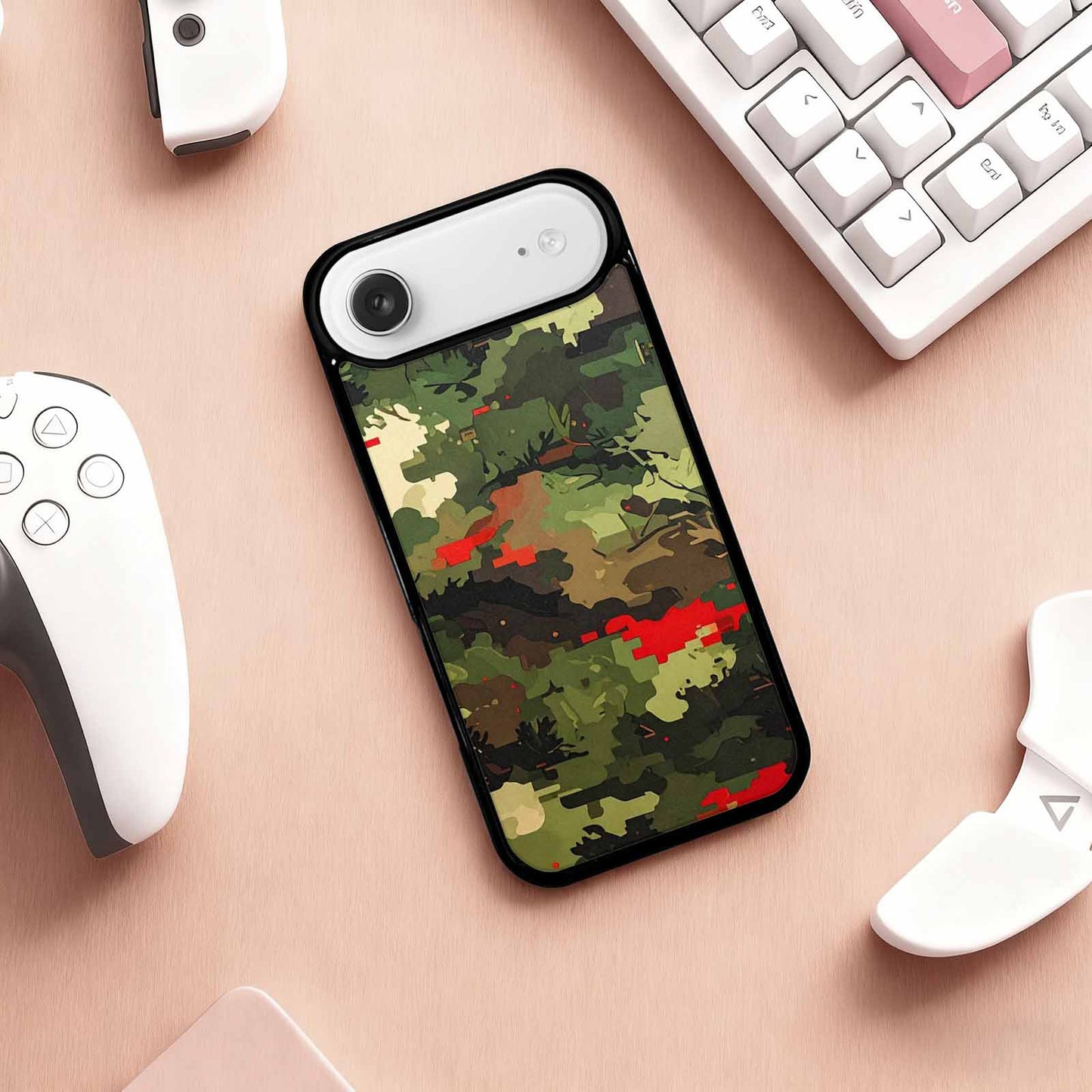 iPhone 17 Air Case — Small Military Camouflage Blotch Pattern Camo, Custom Print Case Cover