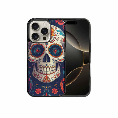 iPhone 16 Pro Case — Day Dead Sugar Skull Art 100s, Customized Protective Case