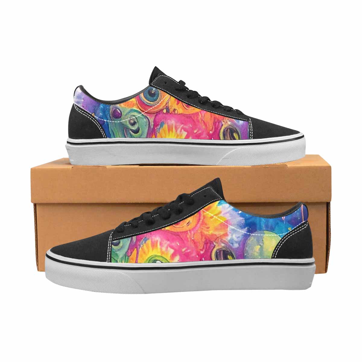 WOMEN'S Aliens  Tie Dye Lace-Up Canvas Dreamlike Shoes
