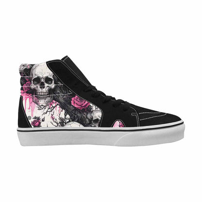 MEN'S Skull Roses High Top Canvas Surreal Custom Shoes