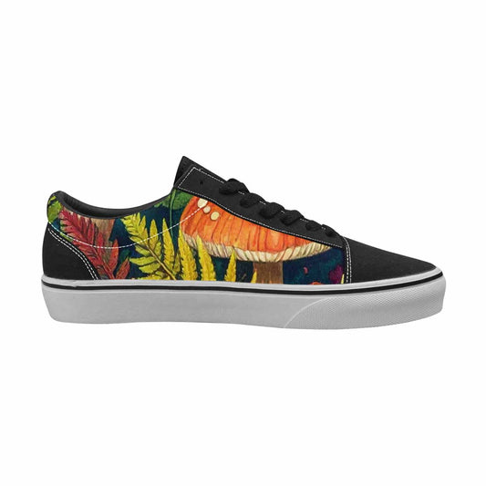 MEN'S Mushrooms - Botanical Mushrooms Lace-Up Canvas Vibrant Chaos Sneakers