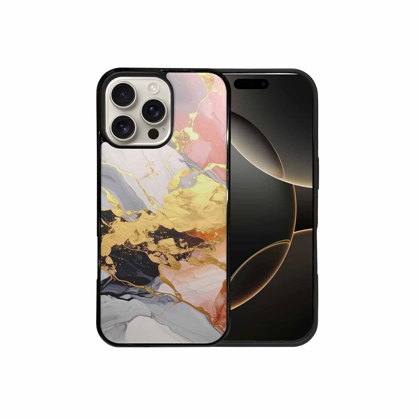 iPhone 16 Pro Max Case — Marble Vein Marble Veins Pattern Hundreds, Custom Print Case Cover