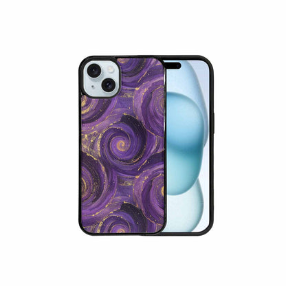 iPhone 15 Plus Case — Swirling Brushstroke Starry Night Texture Blended, Personalized Phone Case
