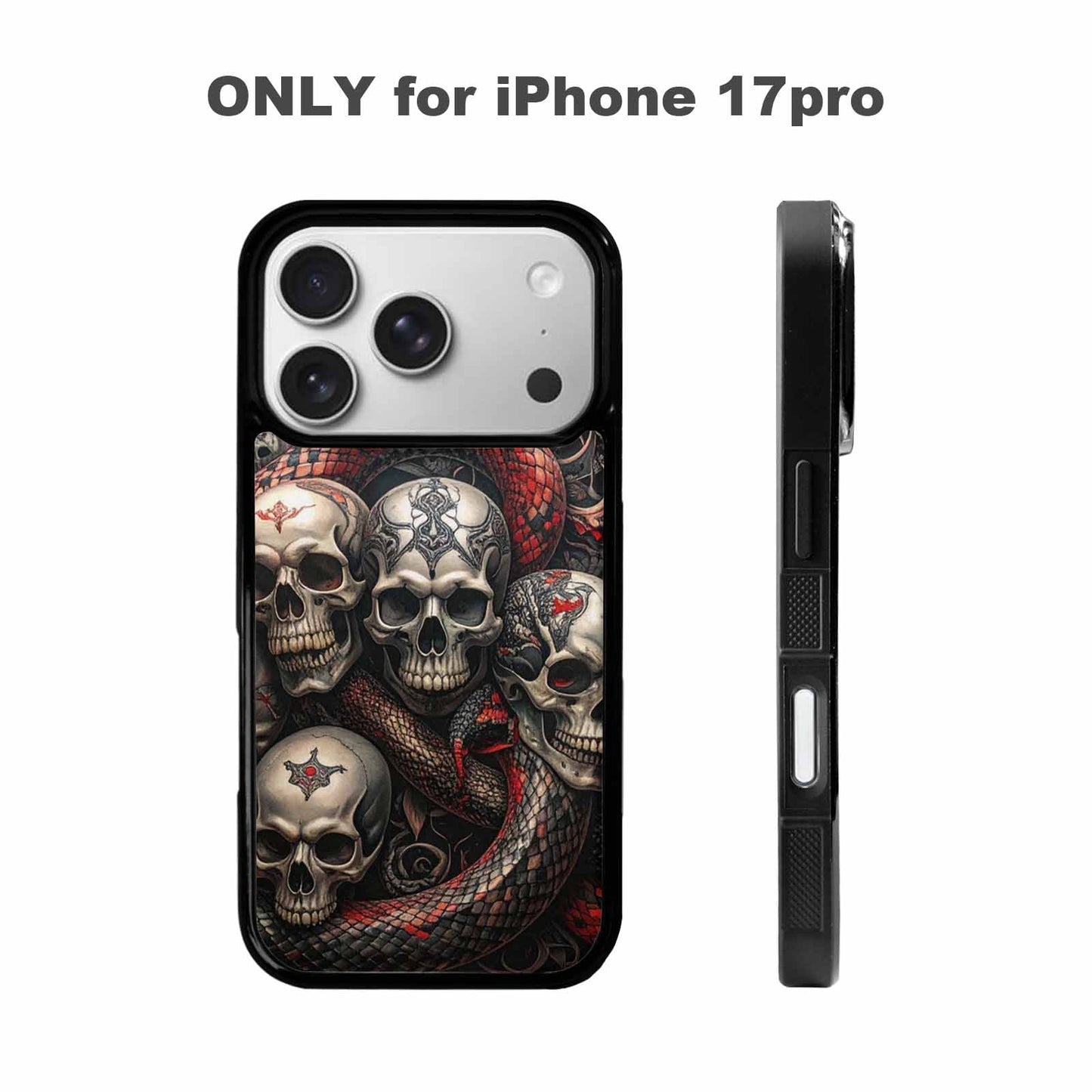 iPhone 17 Pro Case — Skull Dark Art Gothic Print Gothic, Original Design Phone Case
