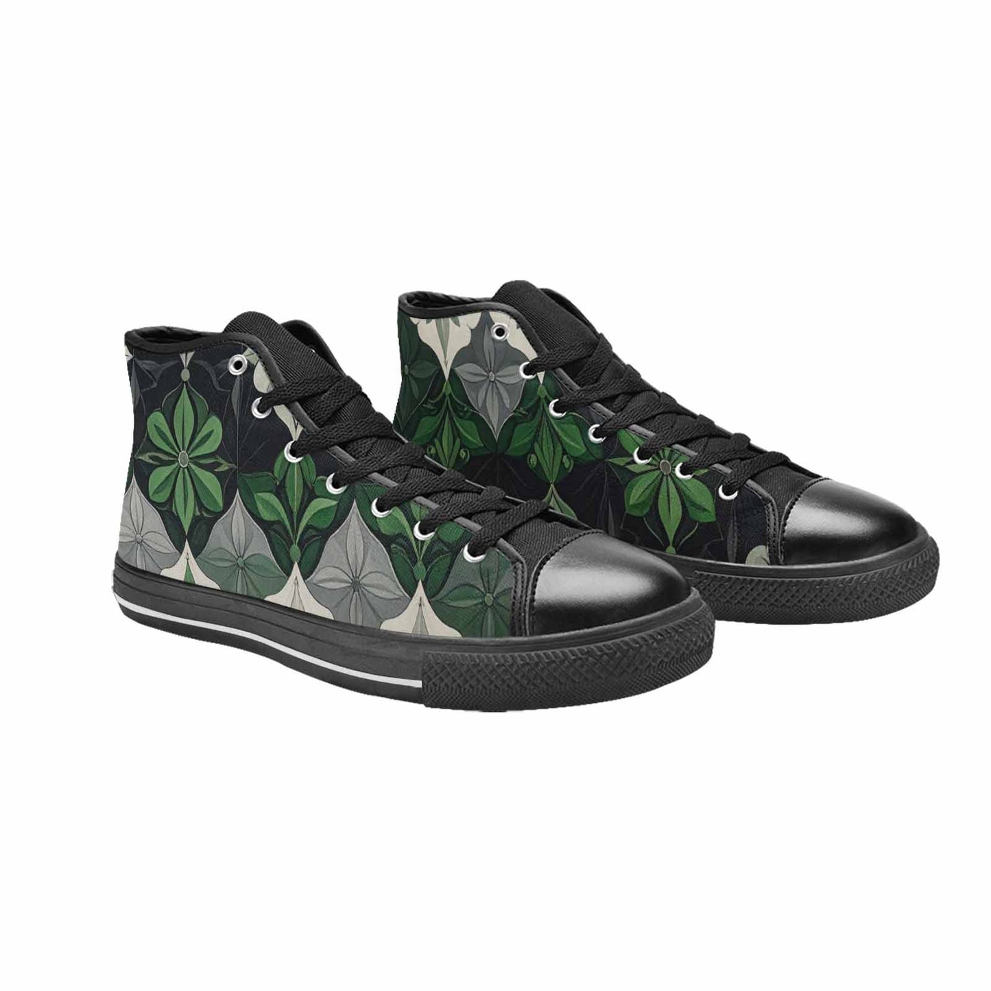 MEN'S Aromantic Flag Color High Top Canvas Aesthetic Custom Shoes