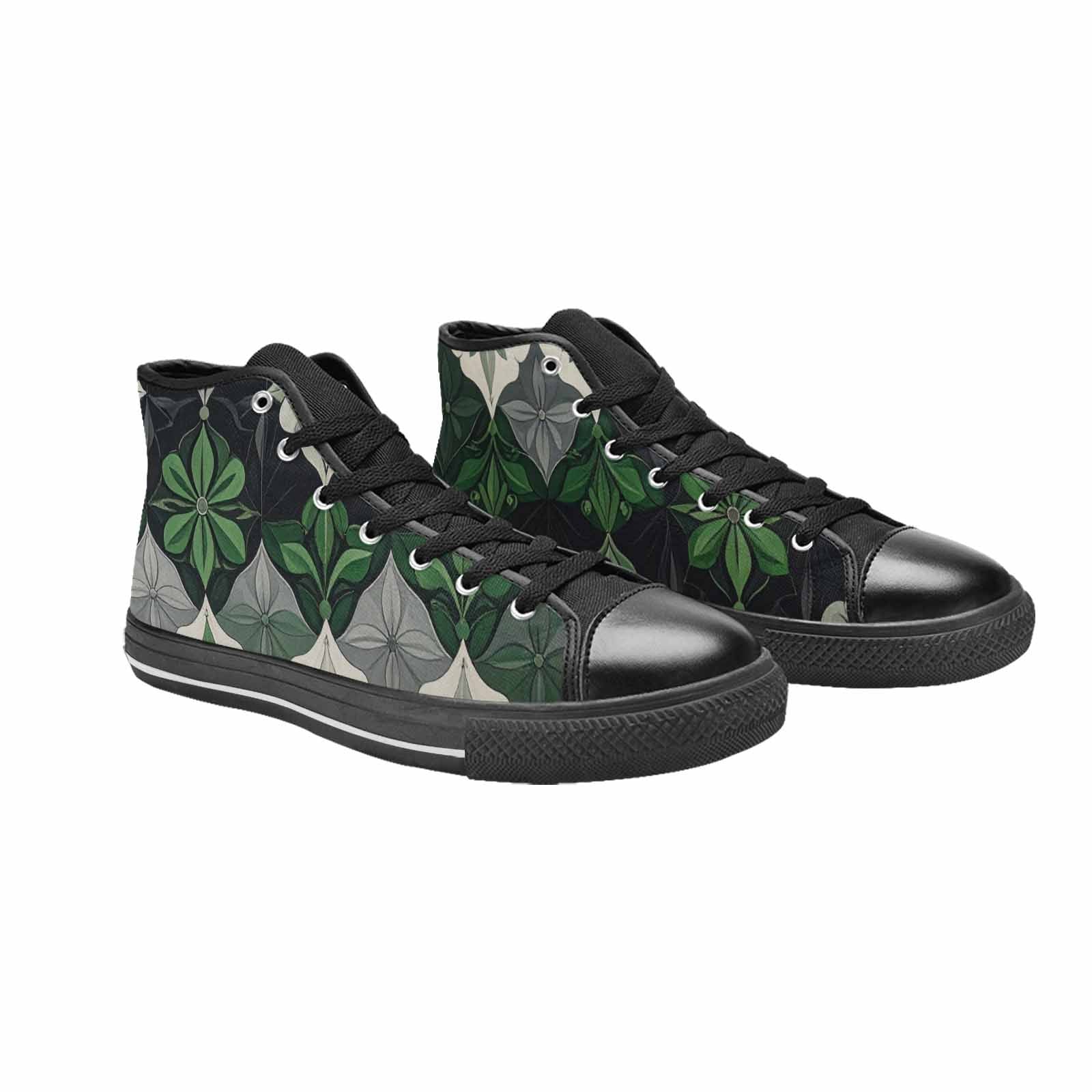 MEN'S Aromantic Flag Color High Top Canvas Aesthetic Custom Shoes