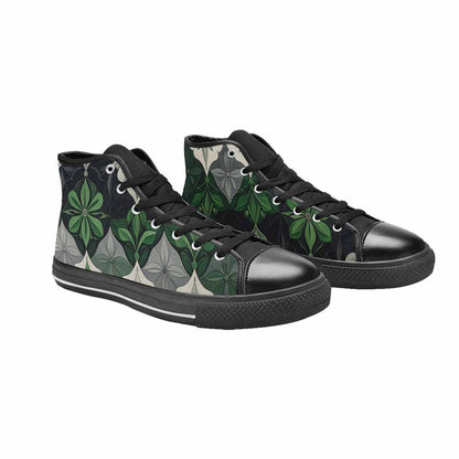MEN'S Aromantic Flag Color High Top Canvas Aesthetic Custom Shoes