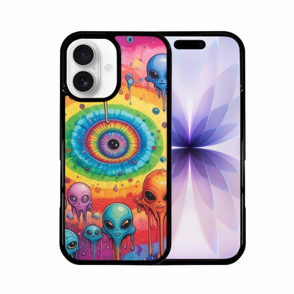 iPhone 17 Case — Melting Aliens Pattern Alien Scifi, Unique Phone Case Design