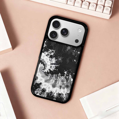 iPhone 17 Pro Case — Tie Dye Acid Wash Black Tie, Custom Print Case Cover