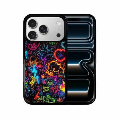 iPhone 17 Pro Case — Neon Glow Sticker Icon Collage Original, Custom Made Phone Cover
