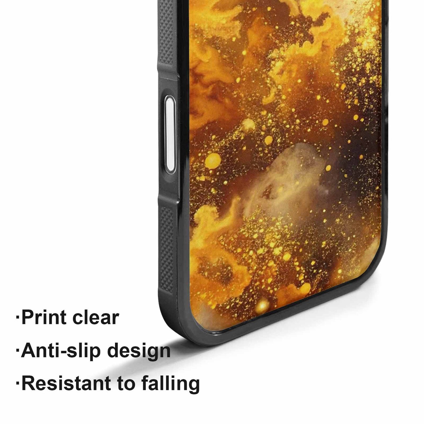 iPhone 17 Case — Galaxy Art Golden Cosmic Galaxy Space, Custom Printed Phone Case