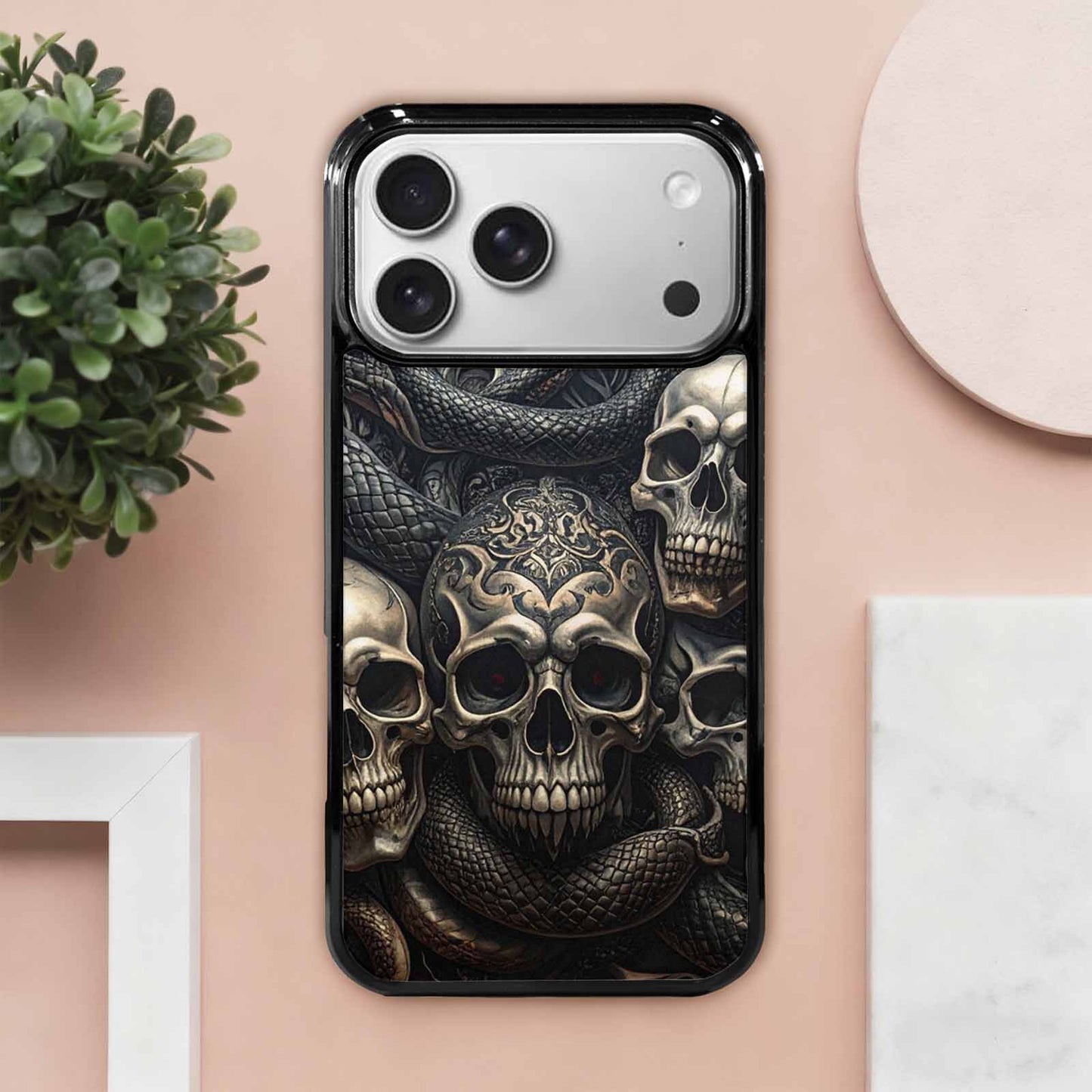 iPhone 17 Pro Max Case — Skull Dark Art Gothic Print Gothic, Custom Print Case Cover